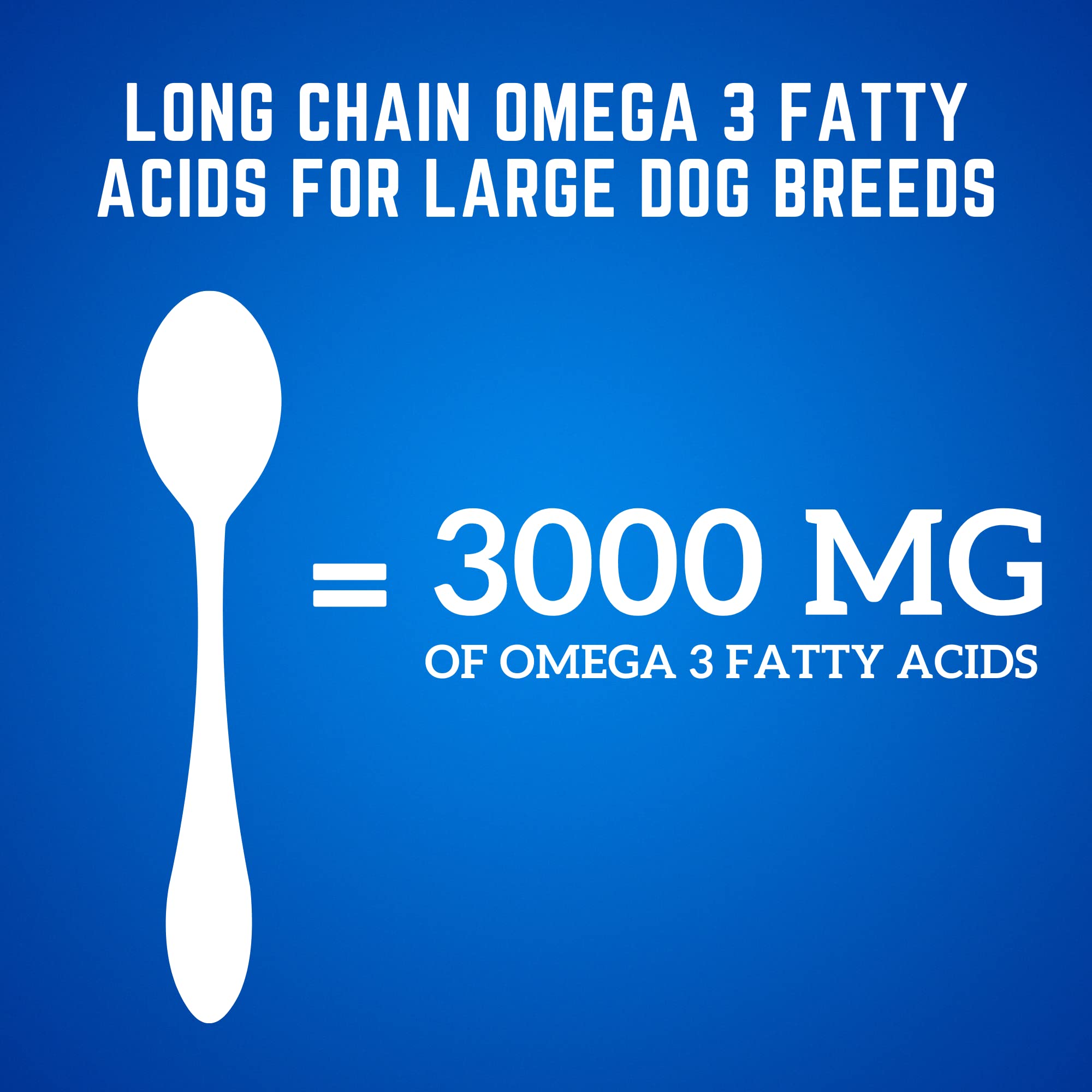 Premier Omega Fish Oil Supplement by Iceland Pure | Wild Caught | 3053mg of Omega-3 per teaspoon | For Large Dog Breeds | Ethyl